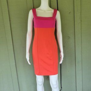 PINKO Pink Orange Sheath Mini Dress 36 2